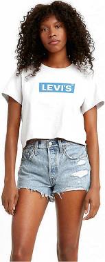 Levi's Κοντομάνικο Crop Top Λευκό