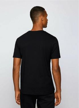 Hugo Boss Ανδρικό T-shirt Μαύρο με Λογότυπο